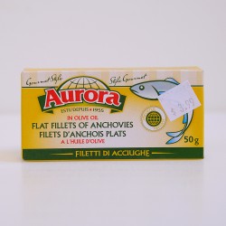 Aurora Flat Fillets of Anchovies in Olive Oil (50g)